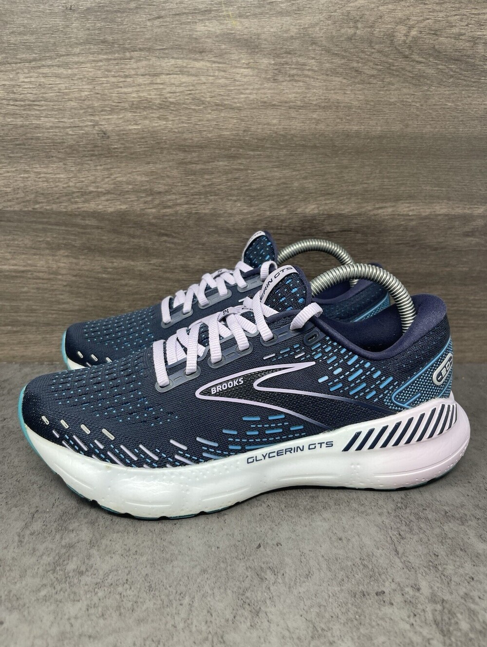 Brooks Glycerin GTS 20 Womens Size 7.5 Running Walking Support Shoes Blue Purple
